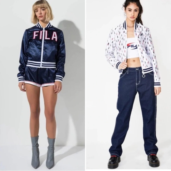 FILA Lolita Reversible Bomber Jacket Women's Large - Picture 1 of 9